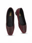 The Kick Exchange Croc-Embossed Block Heel Pumps for Women