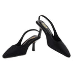 Women's Slingback Kitten Heel Sandals With 3 Inches, Pointed Toe Design, Elegant Footwear, Slip On Style, Formal Occasion Wear