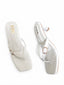 The Kick Exchange  Square Toe T-Strap Kitten Heels for Women