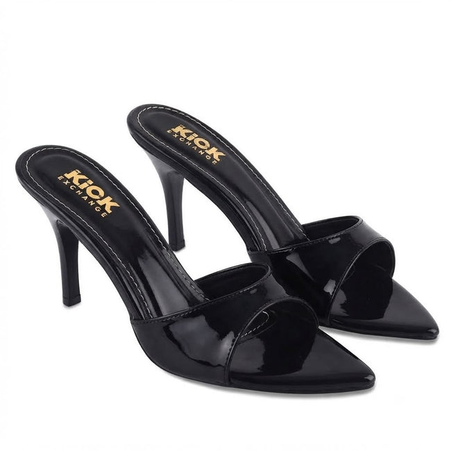 The Kick Exchange Glossy Pointed Toe Stiletto High Heels for Women Hover Image