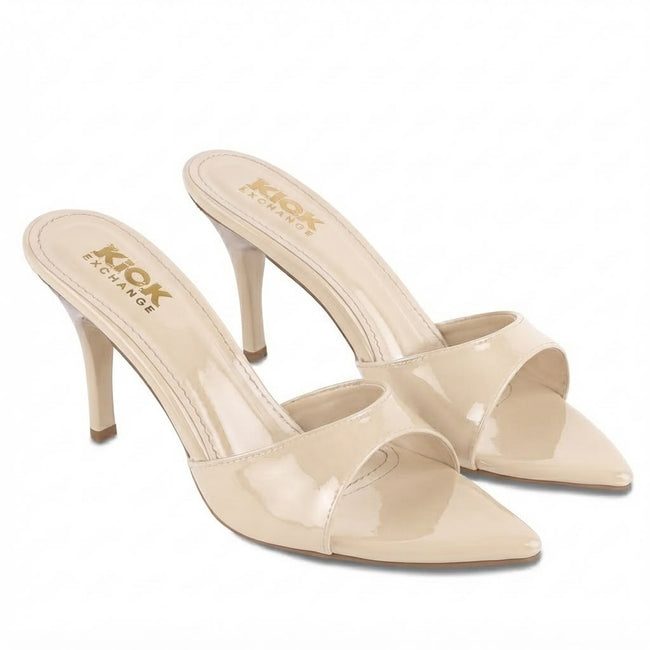 The Kick Exchange Glossy Pointed Toe Stiletto High Heels for Women Hover Image